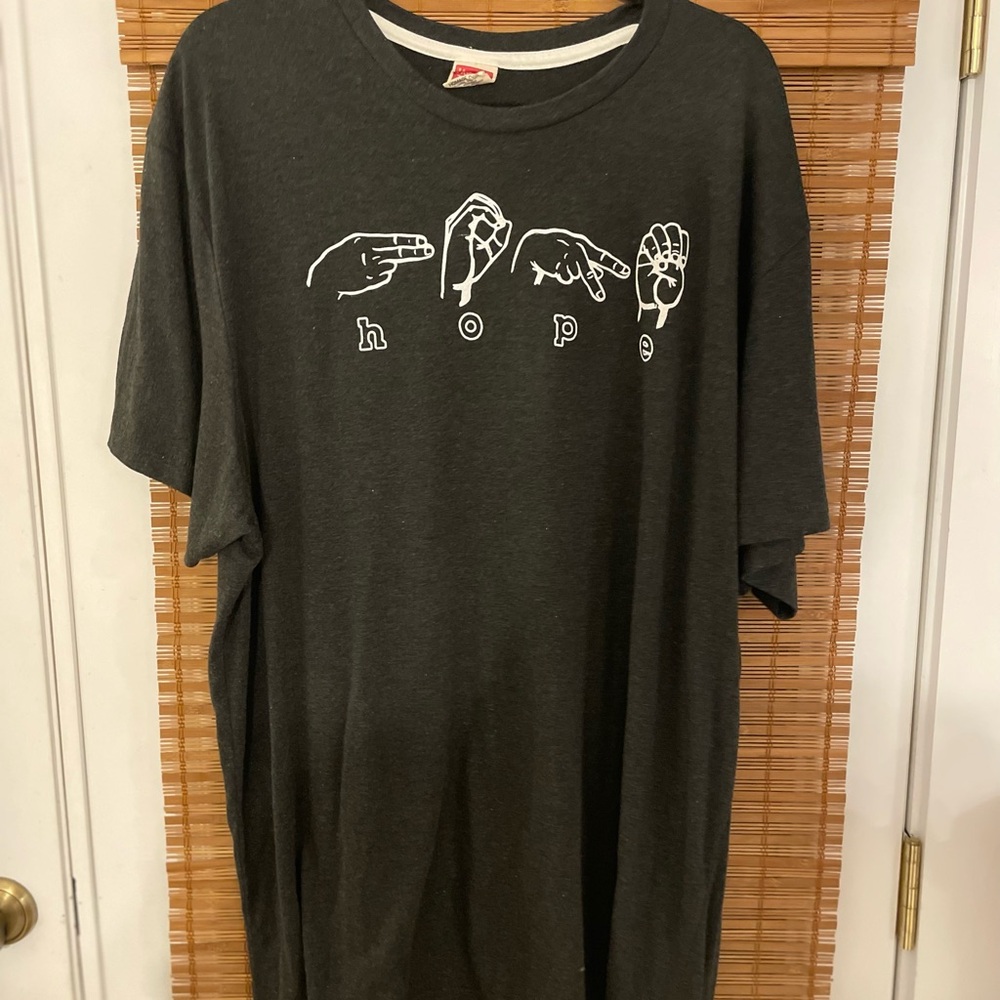 HOMAGE Black Short Sleeve Tee with White Graphic